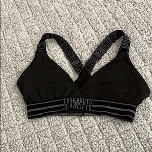 Doughnuts and Deadlifts sports bra